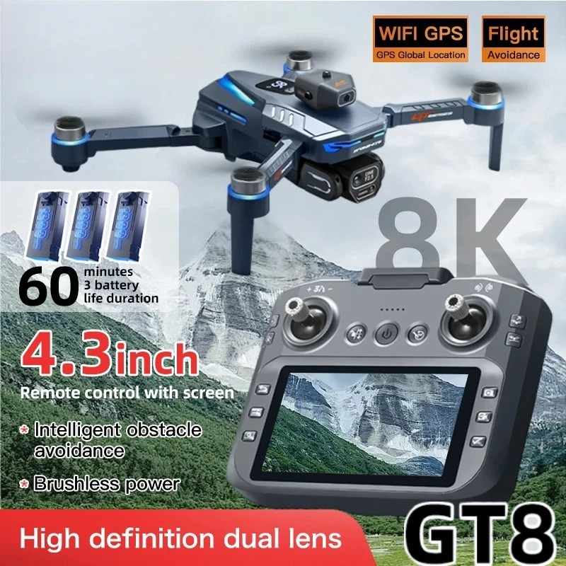 Rc Drone E88 - Originele GT8 Drone 8K Professionele Dubbele