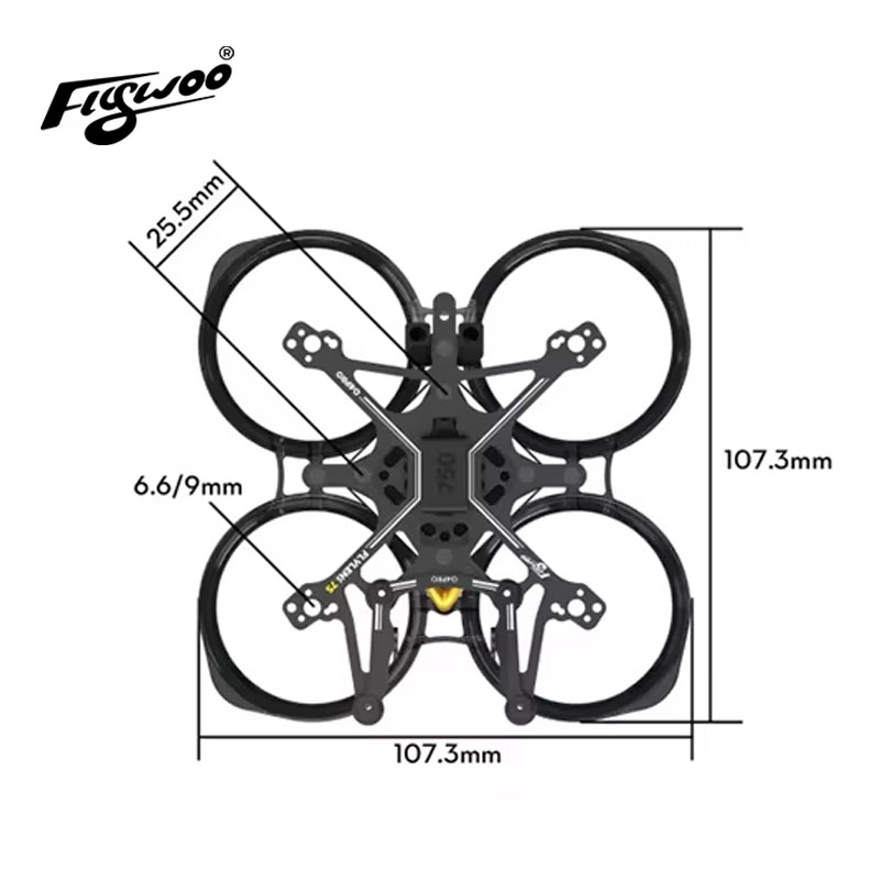 Flywoo Flylens 75 Frame Kit 1. - Quadcopter Frame recensie en prijs