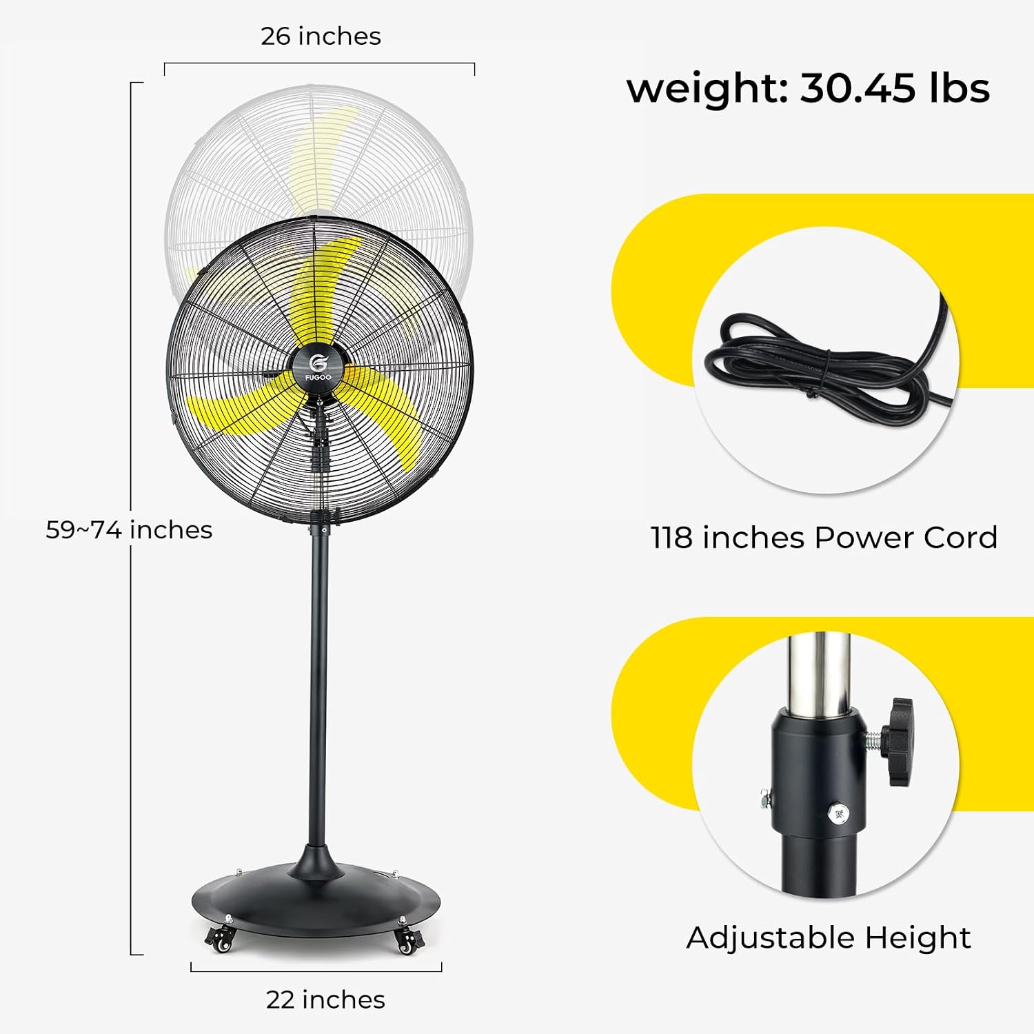 24'' Buitenventilator met osci - Brushless Motor recensie en prijs